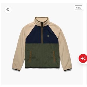 Topo Fleece Navy and Cream